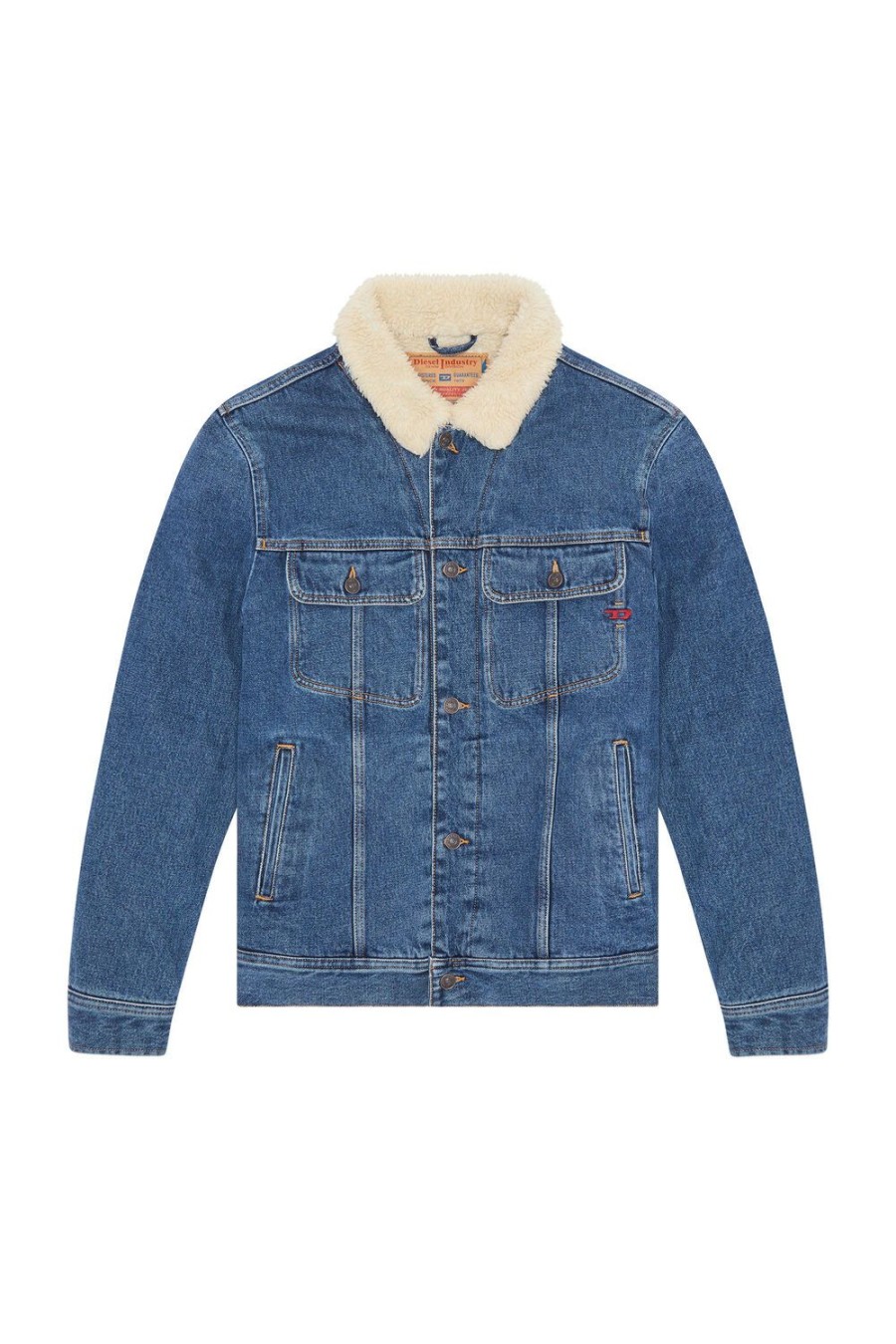 Men Diesel Outerwear And Jackets | D-Barcy-T Medium Blue