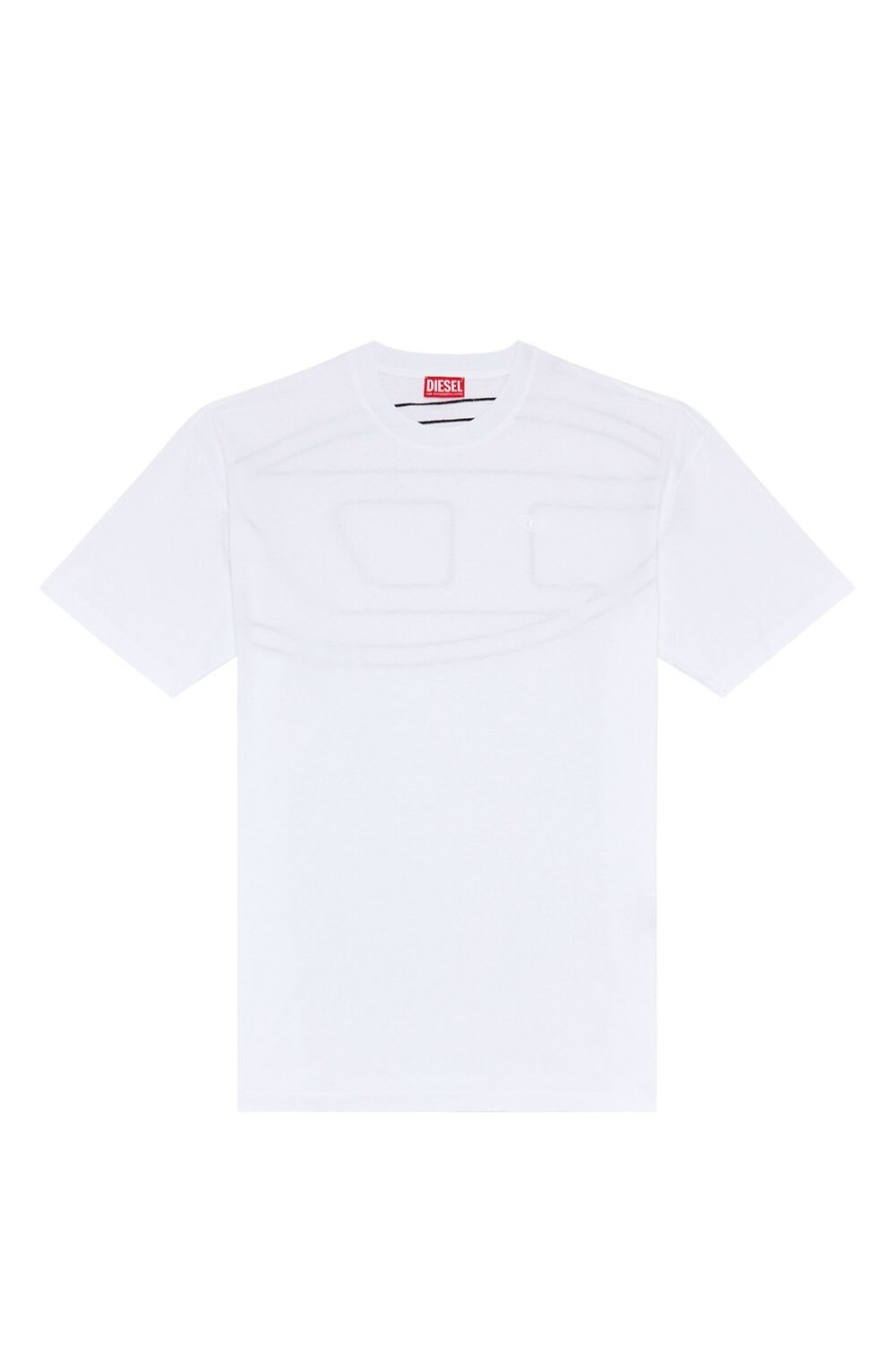 Men Diesel T-Shirts | T-Boggy-Megoval-D White/Black