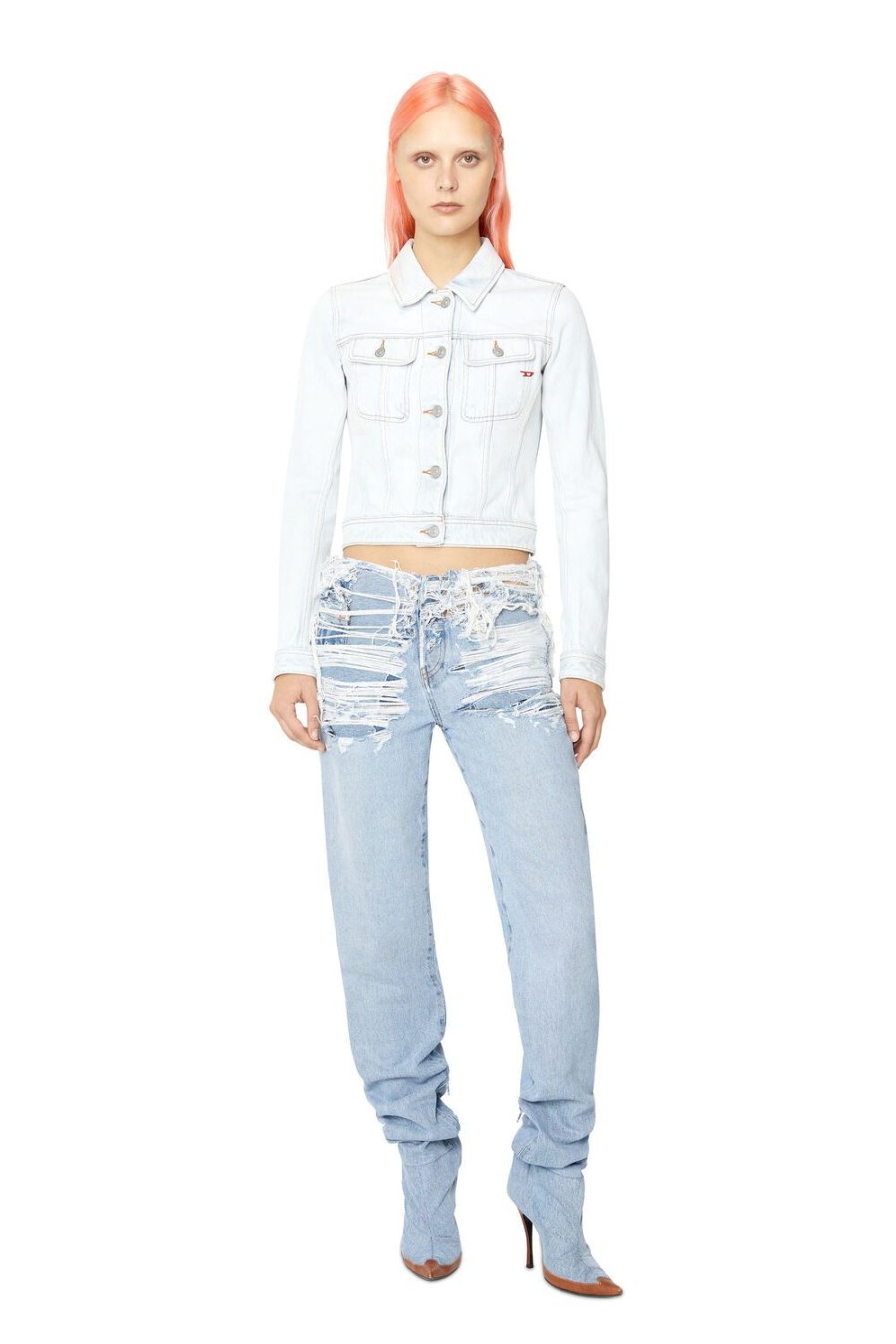 Women Diesel Jeans | Straight Jeans 1956 D-Tulip 007N7 Light Blue