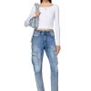 Women Diesel Jeans | Slim 2051 D-Ursy Track Denim 068Fl Medium Blue