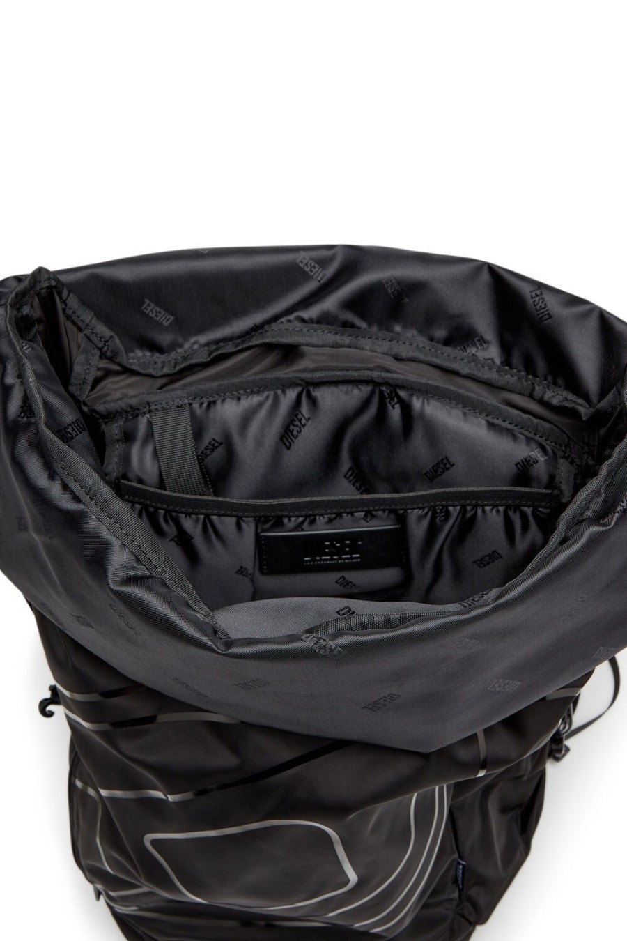 Men Diesel Backpacks | Drape Backpack Black