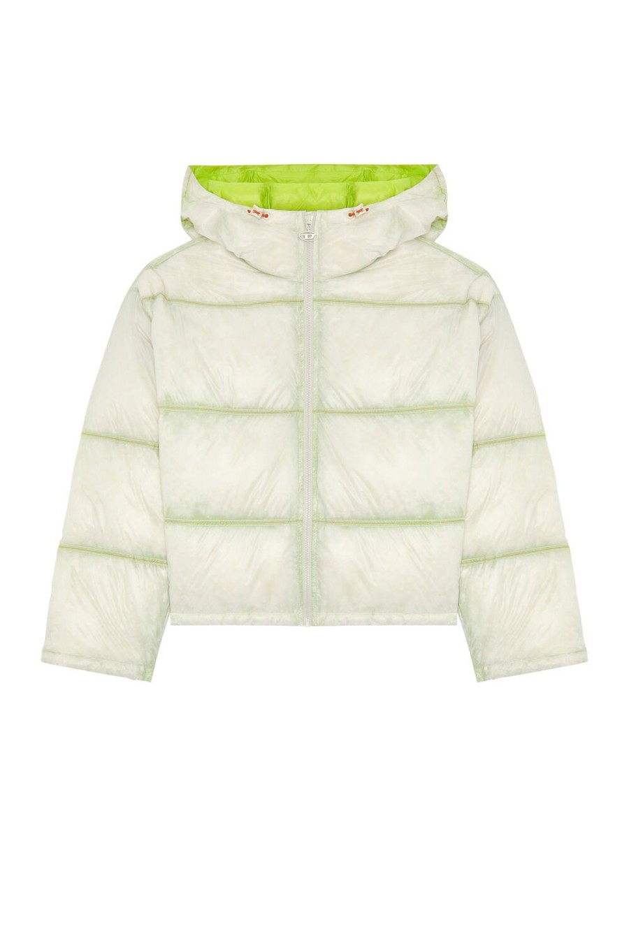 Women Diesel Outerwear And Jackets | W-Birdy White/Green