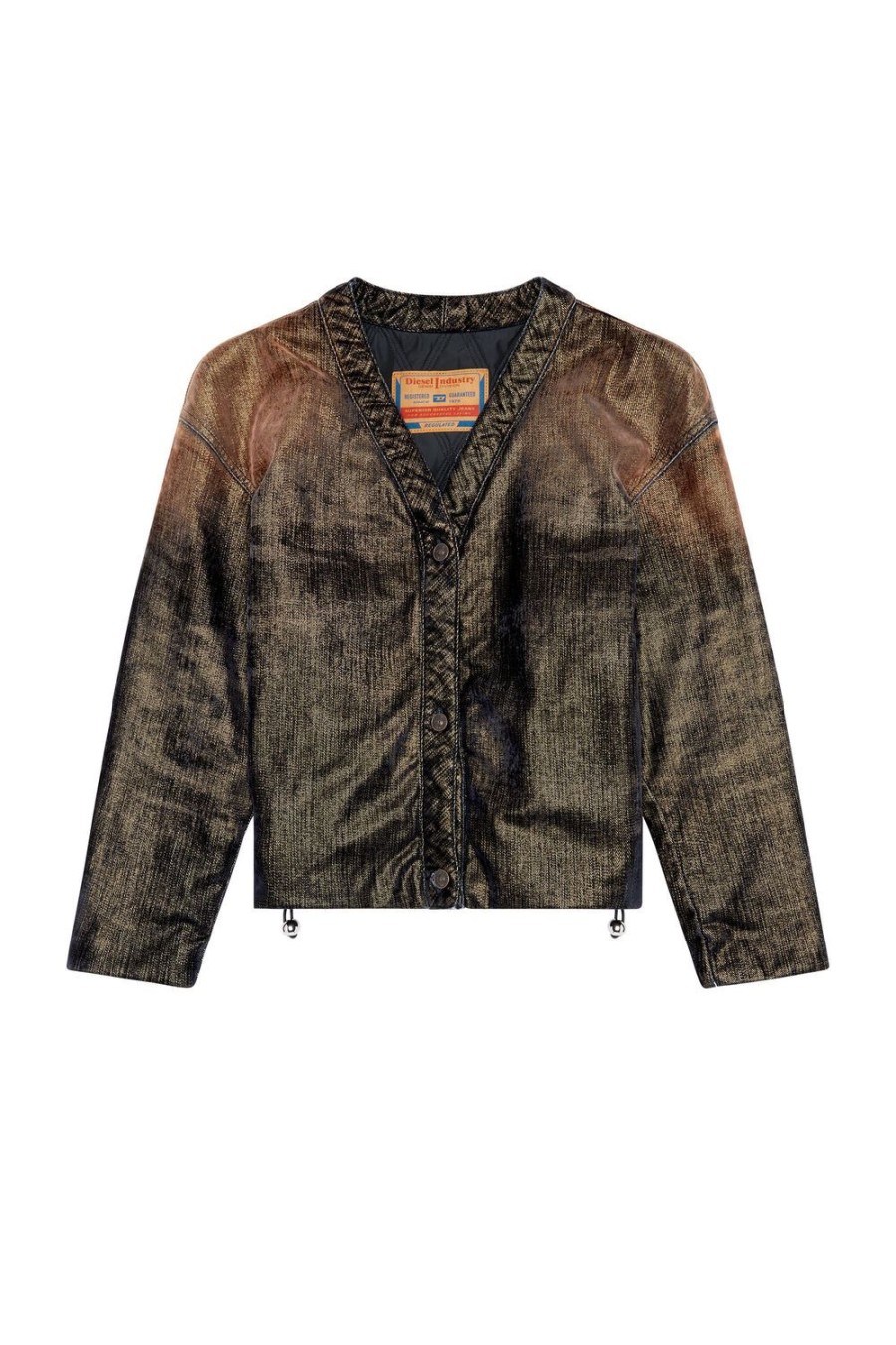 Women Diesel Outerwear And Jackets | De-Conf-S Black/Brown