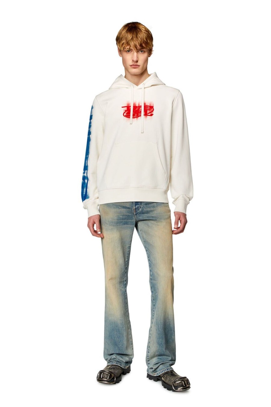 Men Diesel Sweaters | S-Ginn-Hood-N White