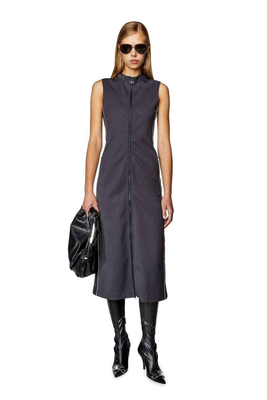 Women Diesel Dresses And Jumpsuits | D-Amy Black/Grey