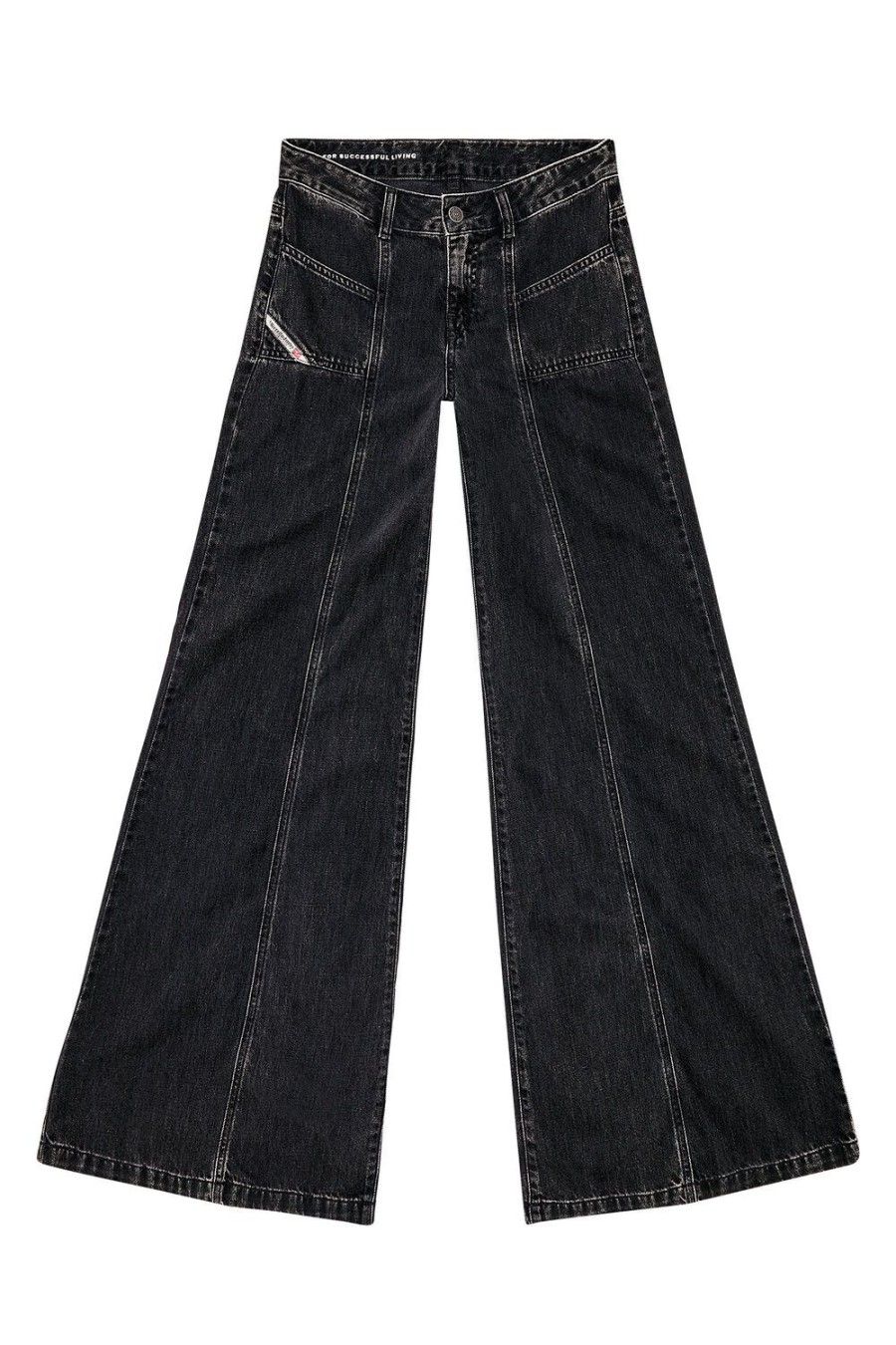 Women Diesel Jeans | Bootcut And Flare Jeans D-Akii 068Hn Black/Dark Grey