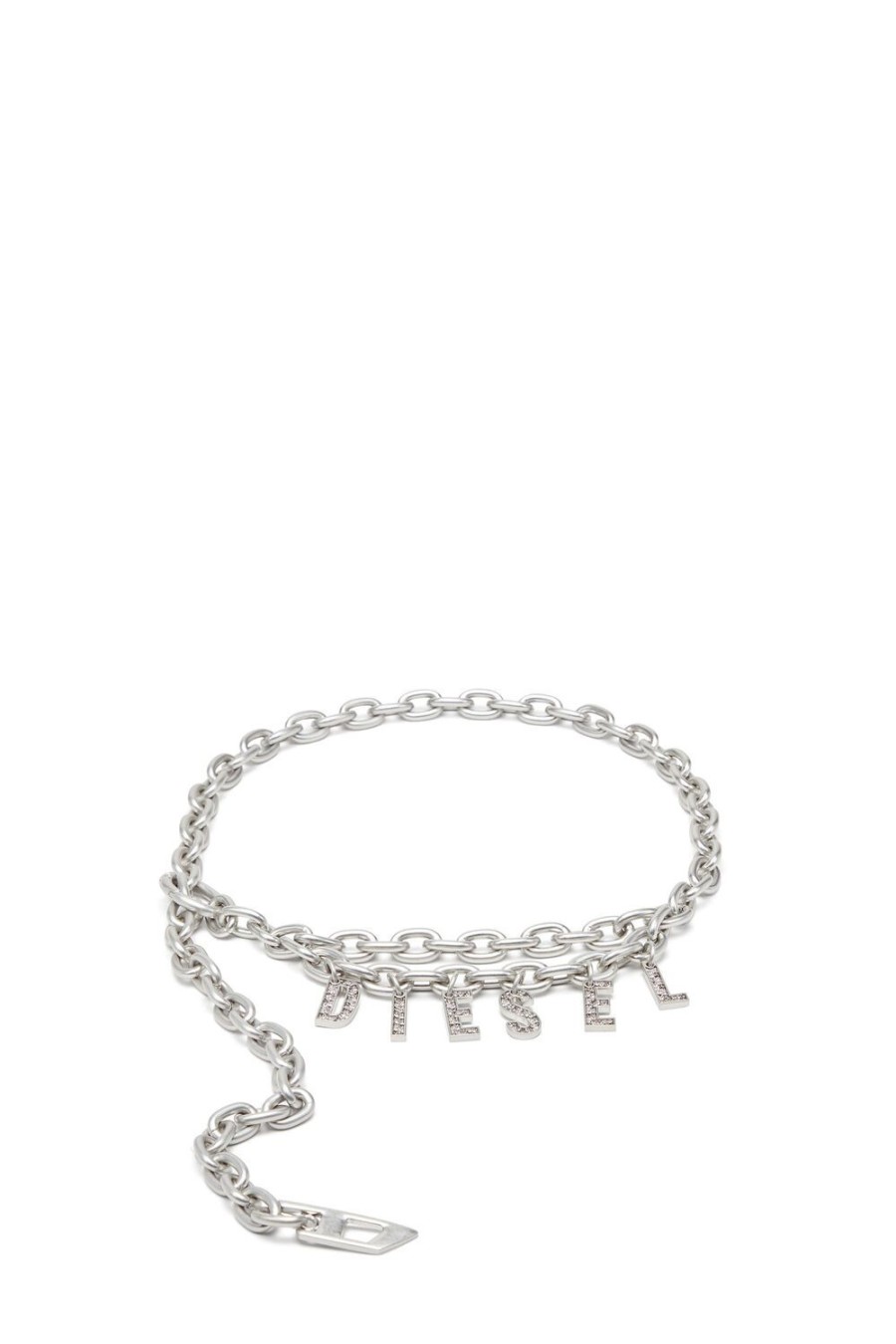 Women Diesel Belts | B-Charm Chain Silver