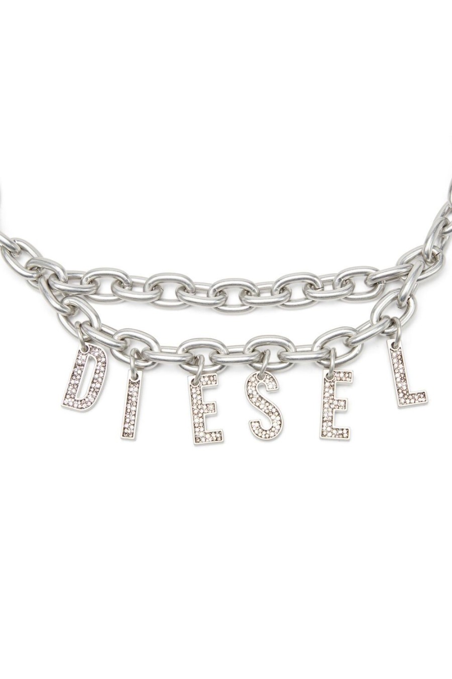 Women Diesel Belts | B-Charm Chain Silver