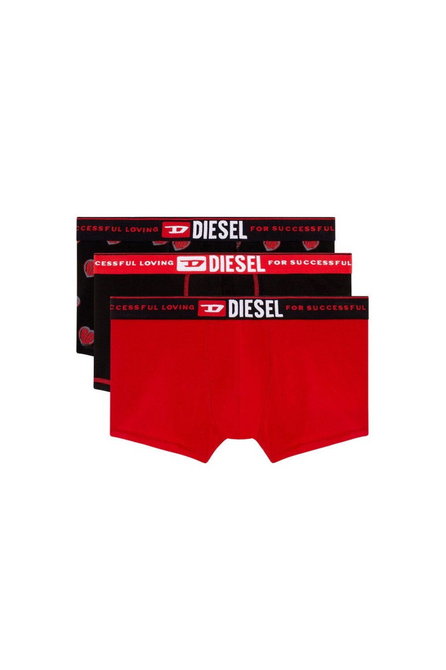 Men Diesel Underwear | Umbx-Damienthreepack Black/Red