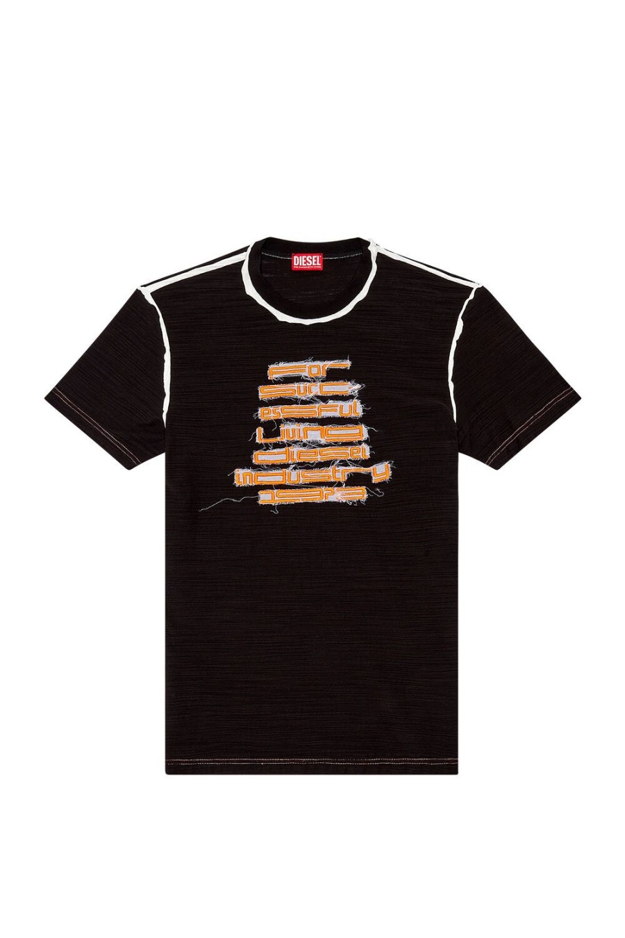 Men Diesel T-Shirts | T-Diegor-Raw-N2 Black