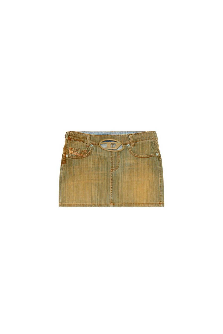 Women Diesel Skirts | De-Ron-Fsd Beige/Blue