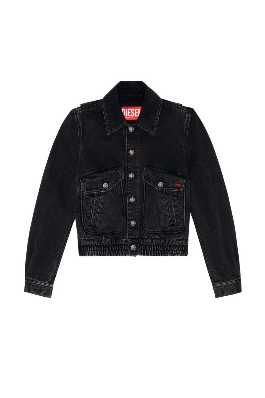 Women Diesel Outerwear And Jackets | De-Tracy Bomber Jacket Black/Dark Grey