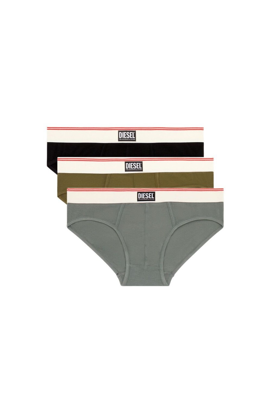 Men Diesel Underwear | Umbr-Andrethreepack Grey/Green