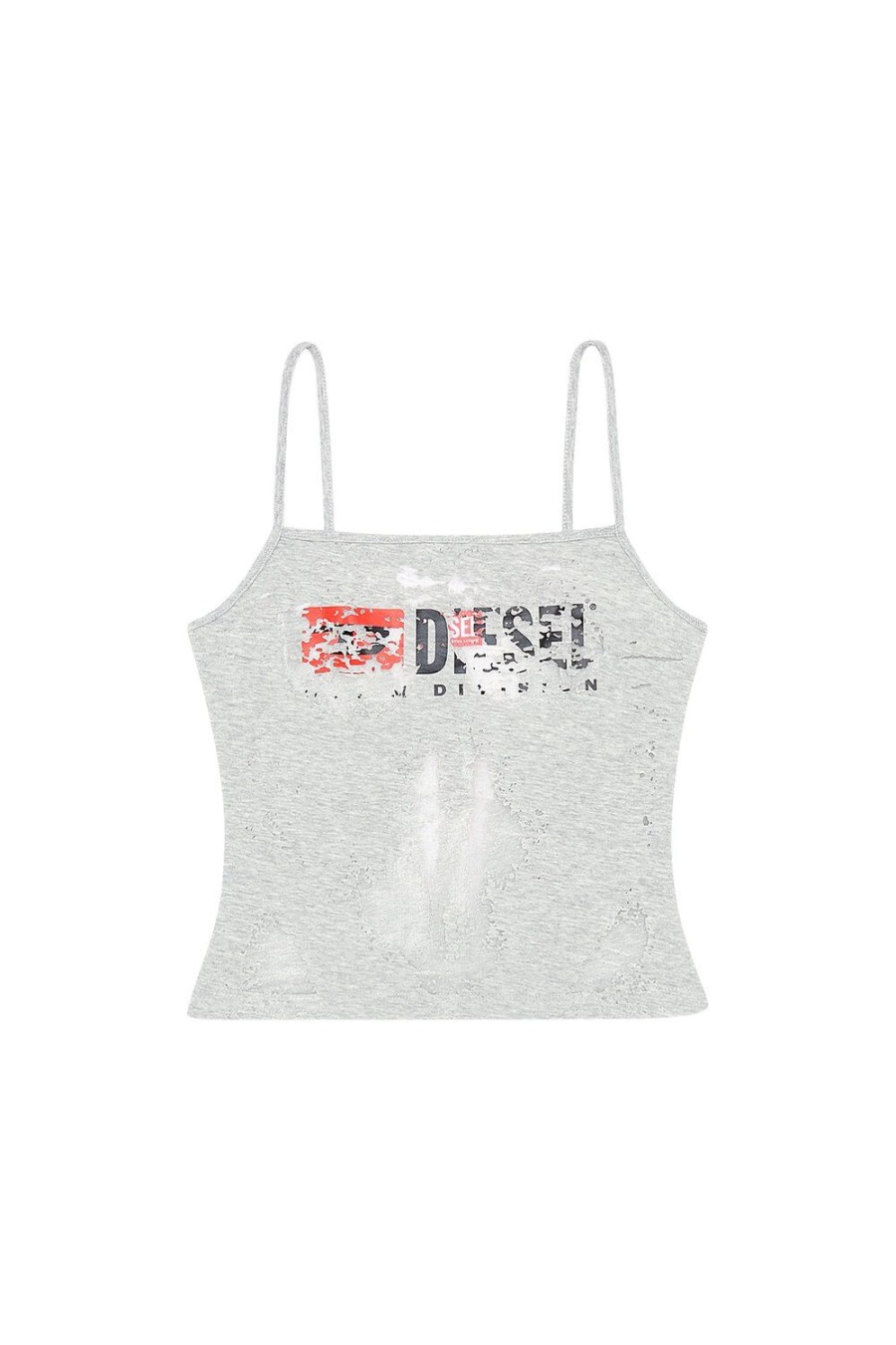 Women Diesel T-Shirts And Tops | T-Hoper-Devo Grey