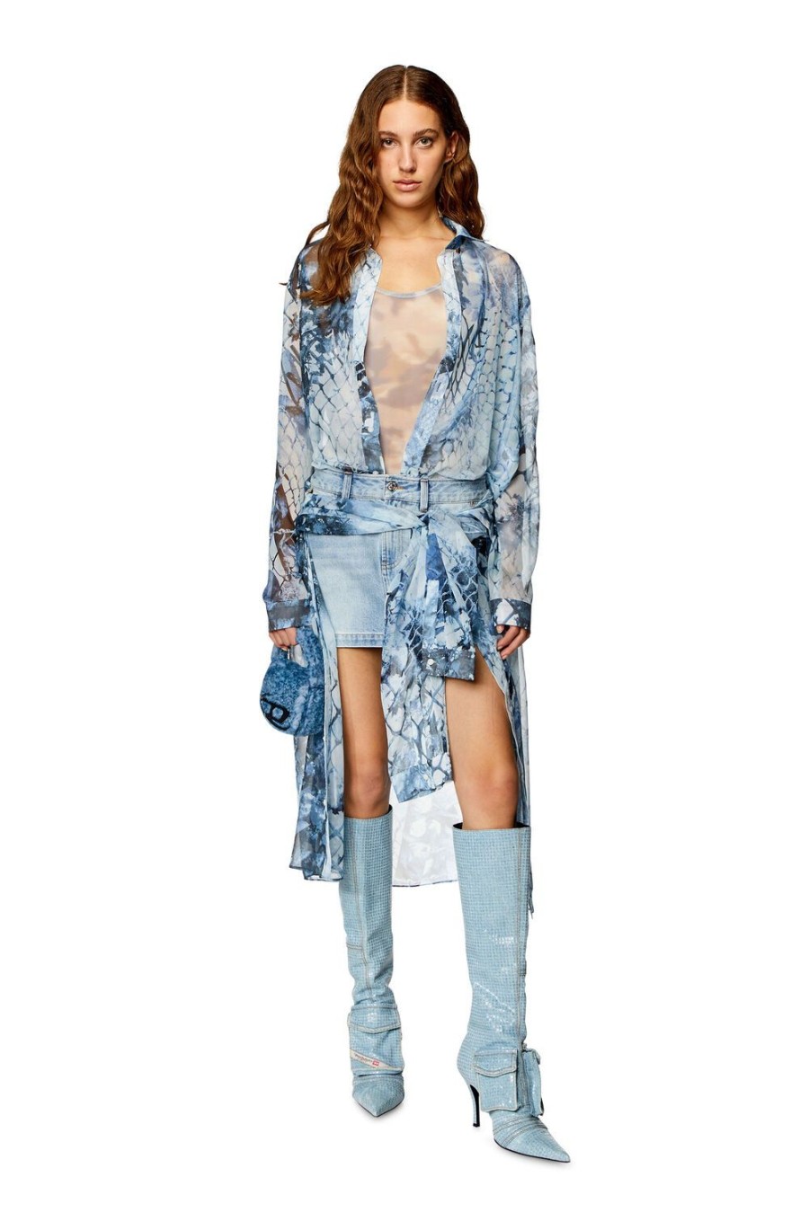 Women Diesel Dresses And Jumpsuits | D-Jeaniel Light Blue