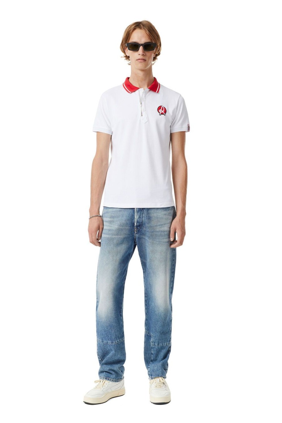 Men Diesel T-Shirts | Lr-T-Hart-Vic White