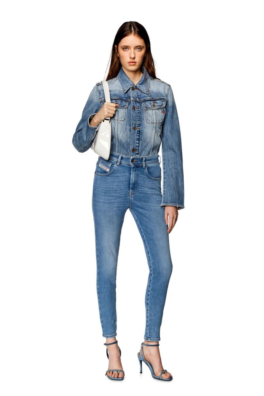 Women Diesel Jeans | Super Skinny Jeans 1984 Slandy-High 09H93 Light Blue