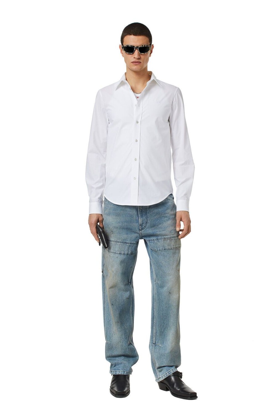 Men Diesel Shirts | S-Ben-Cl White