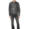 Men Diesel Outerwear And Jackets | L-Metal-Treat Black