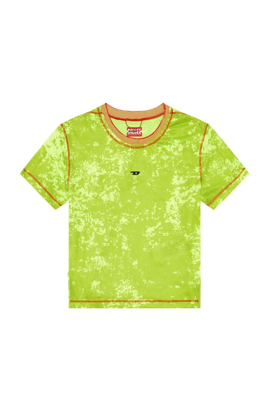 Women Diesel T-Shirts And Tops | Awtee-Norah-Wt13 Green Fluo