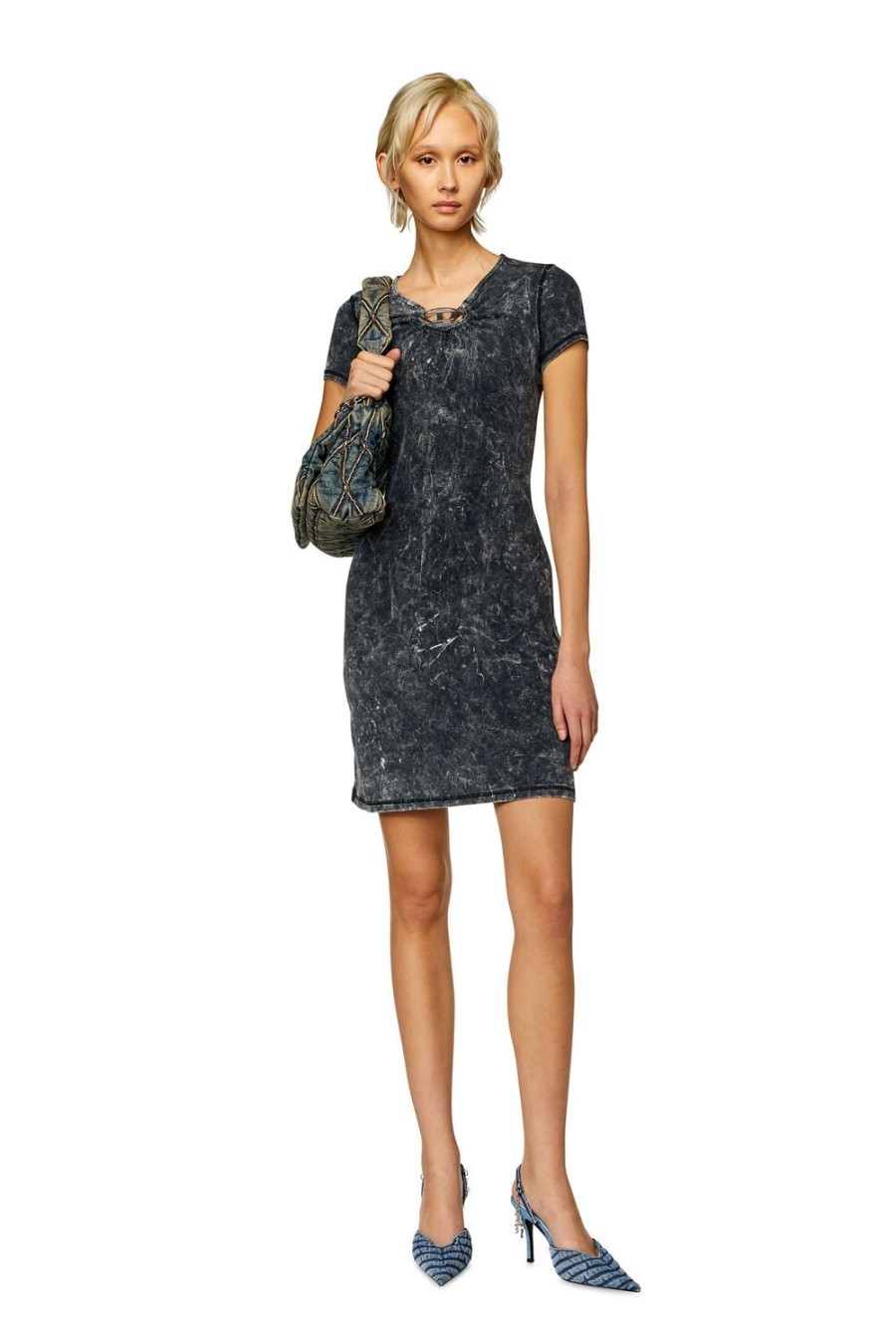 Women Diesel Dresses And Jumpsuits | D-Crespe Dark Grey