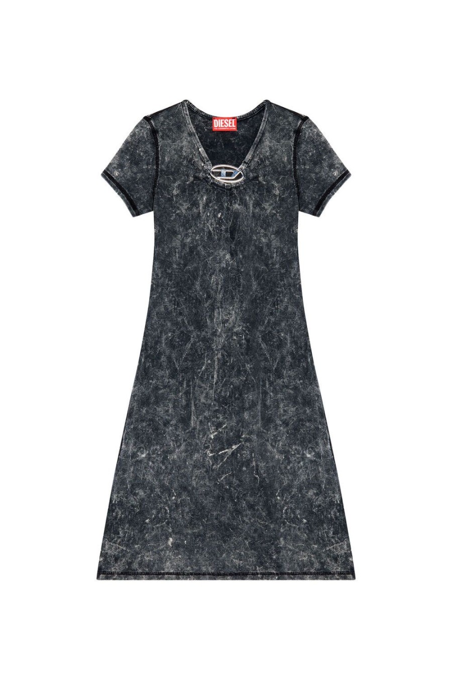 Women Diesel Dresses And Jumpsuits | D-Crespe Dark Grey