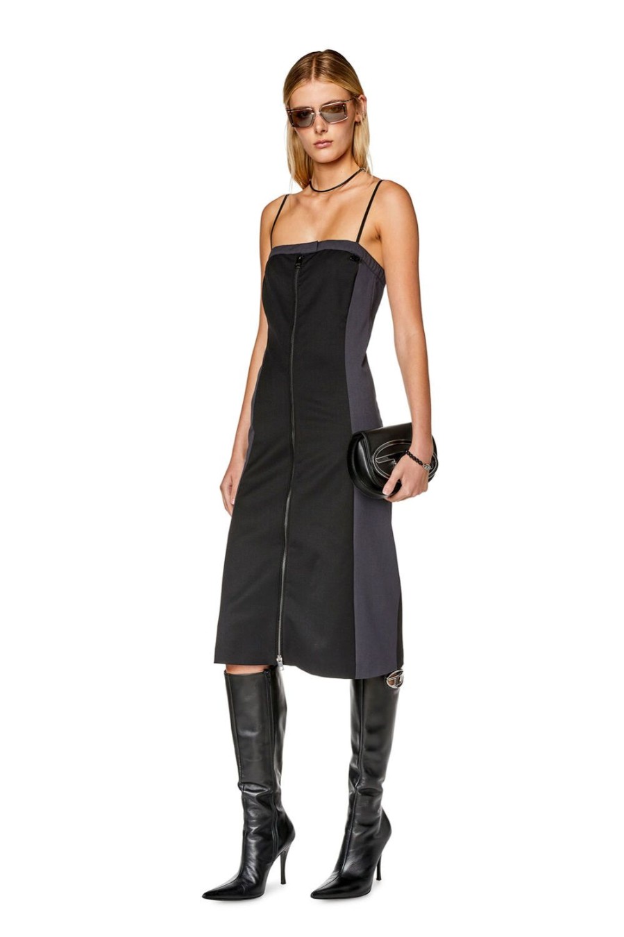 Women Diesel Dresses And Jumpsuits | D-Damini Black/Grey