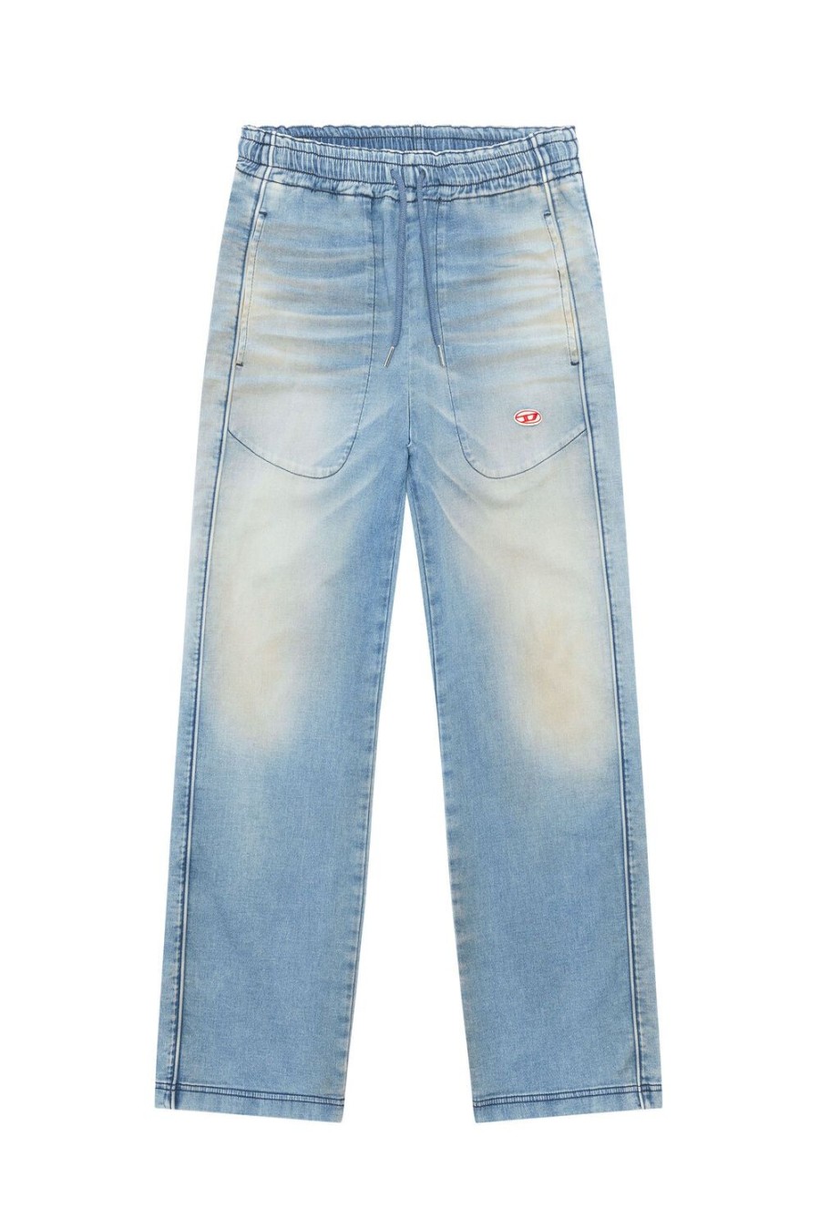 Women Diesel Jeans | Straight D-Martians Track Denim 068Fk Light Blue