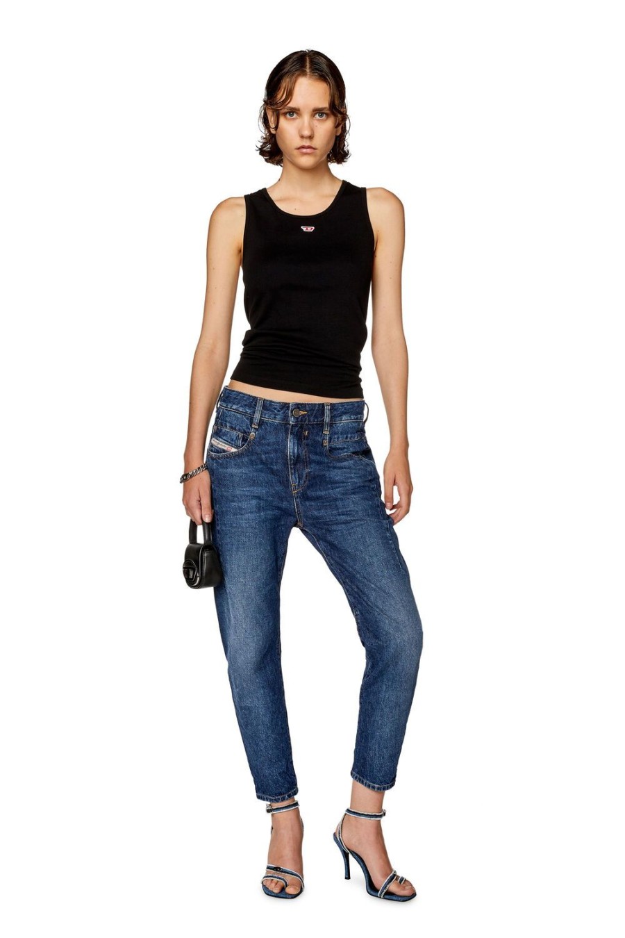 Women Diesel Jeans | Boyfriend Jeans Fayza 09F35 Medium Blue