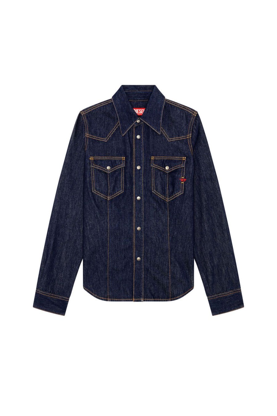 Women Diesel Shirts | De-Waves Dark Blue