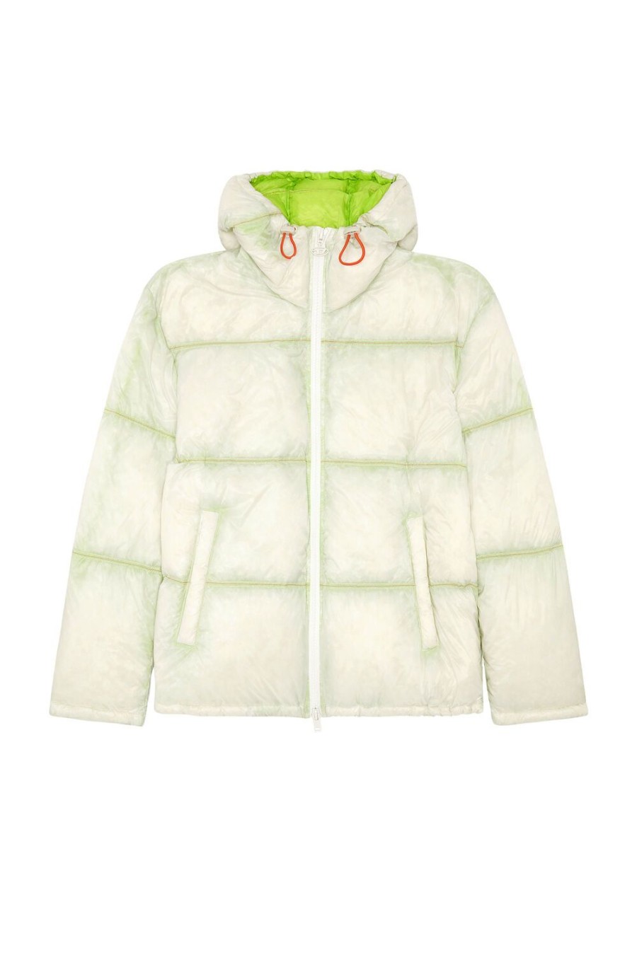 Men Diesel Outerwear And Jackets | W-Baskin Green/White