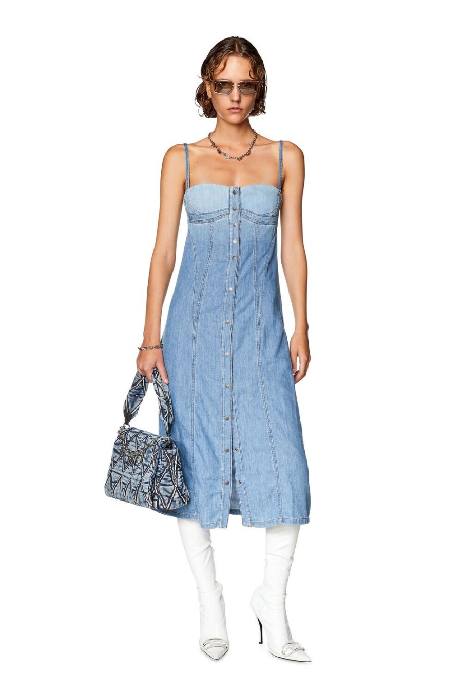 Women Diesel Dresses And Jumpsuits | De-Dressy Light Blue