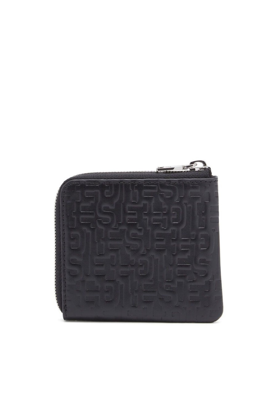 Men Diesel Wallets | Pc Monogram Card Holder Pouch Black