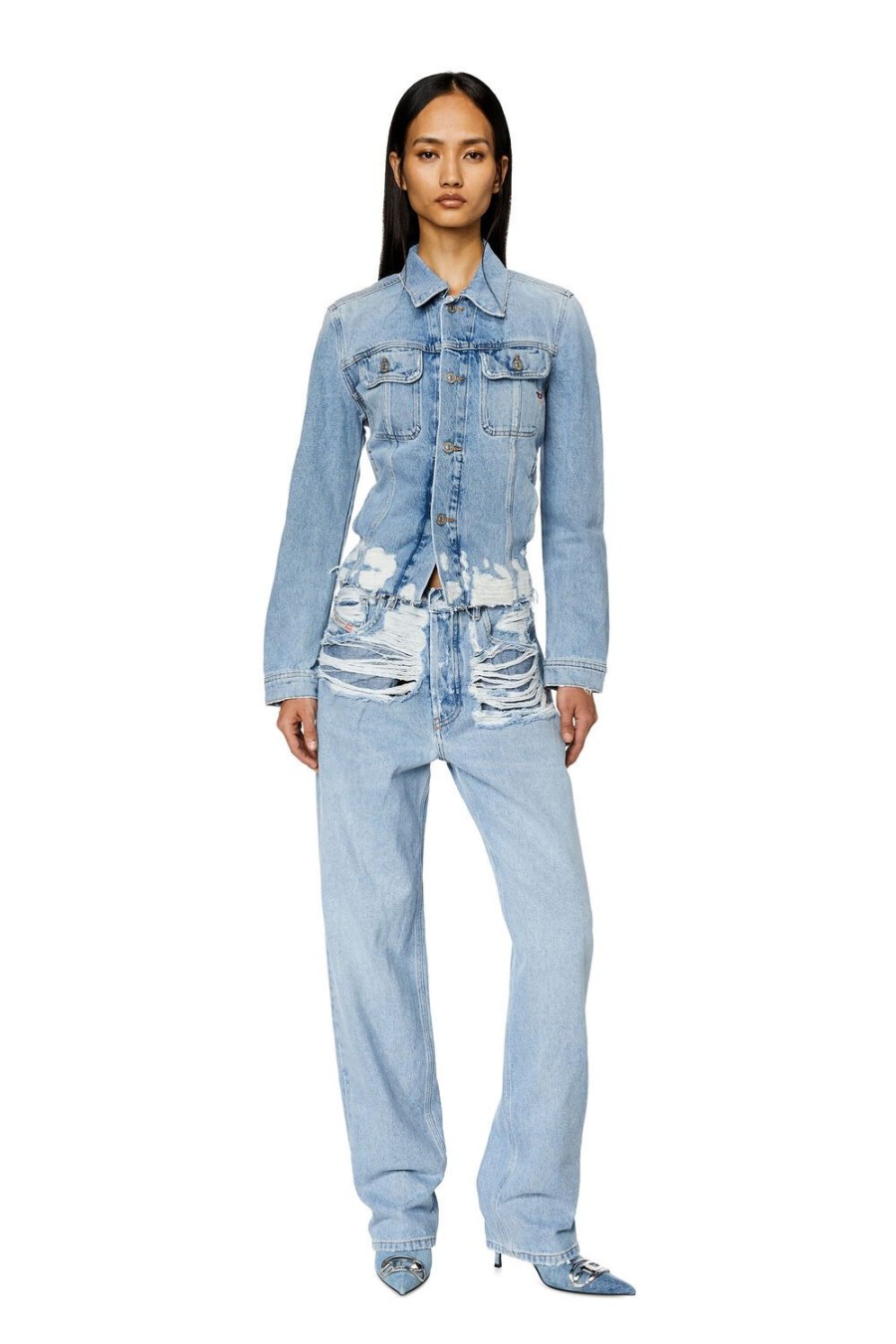 Women Diesel Jeans | Straight Jeans D-Ark 007S3 Light Blue