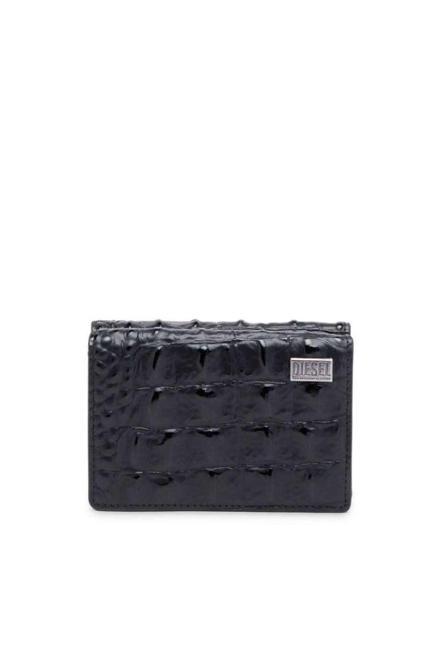 Men Diesel Wallets | Tri-Fold Coin S Black