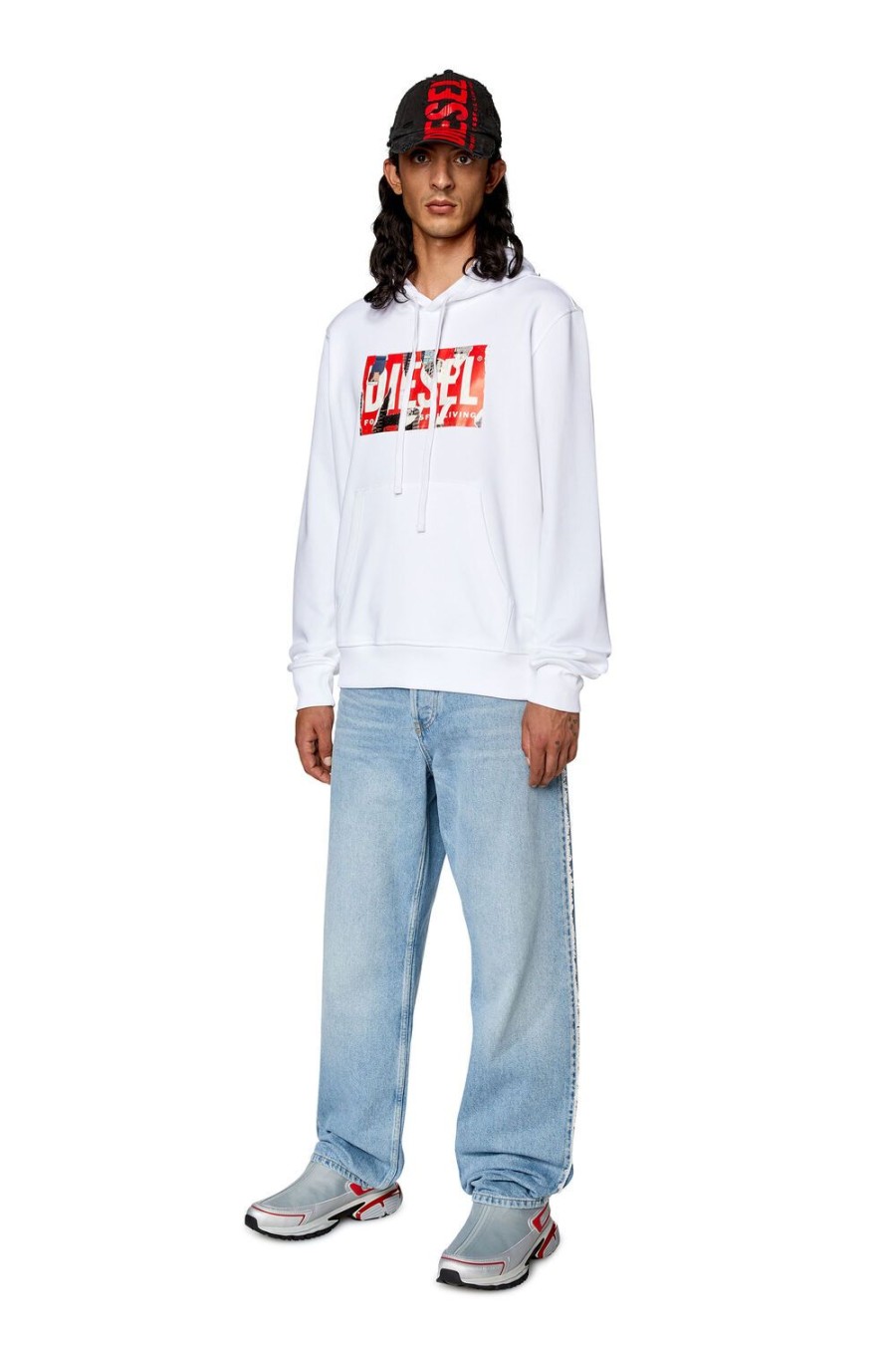 Men Diesel Sweaters | S-Ginn-Hood-L4 White