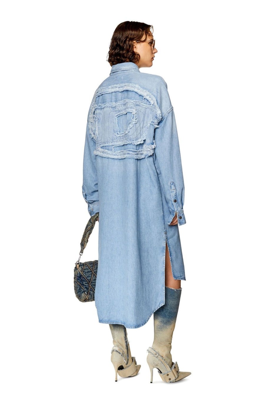 Women Diesel Dresses And Jumpsuits | De-Davis-L-S Light Blue