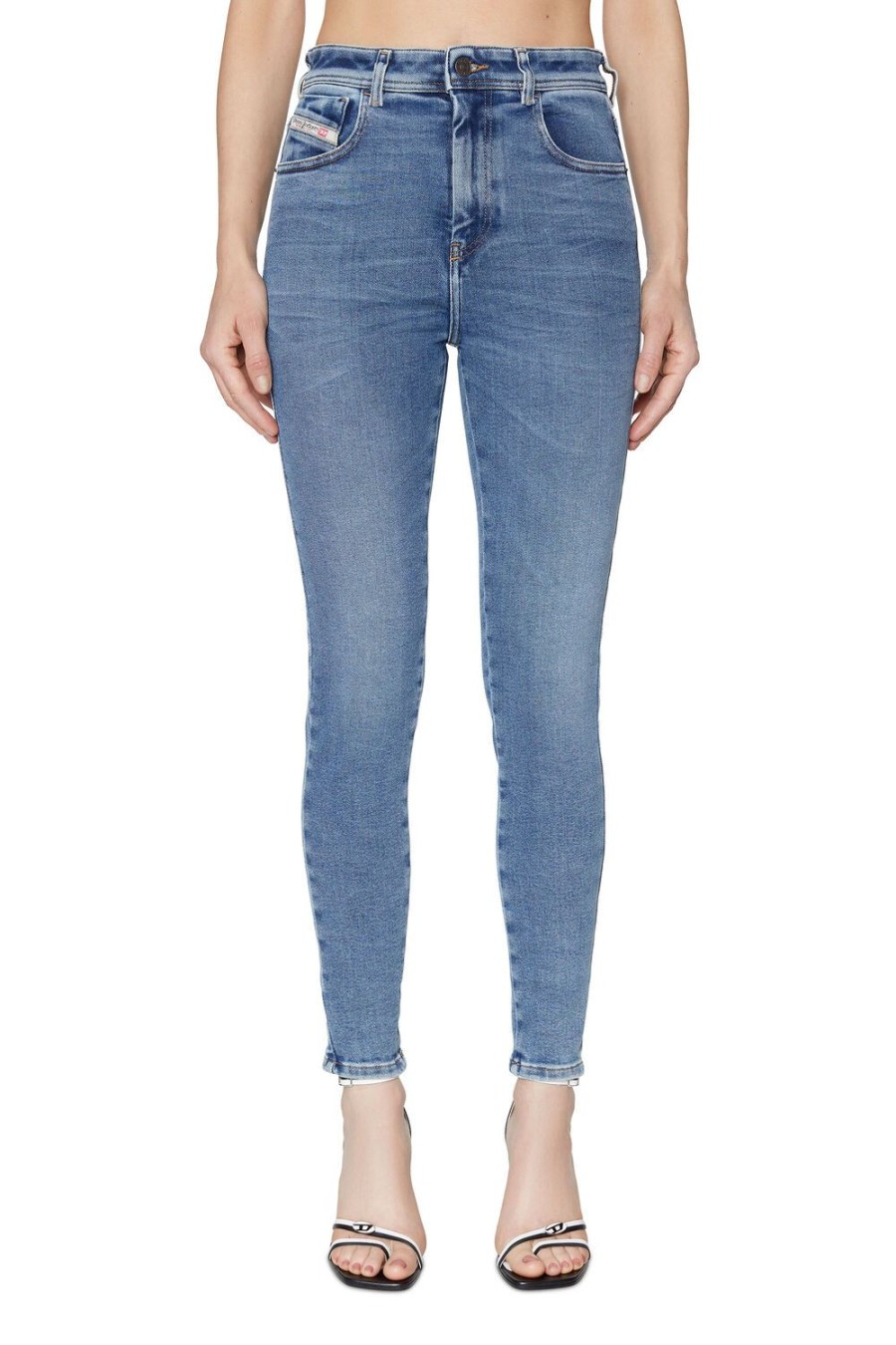 Women Diesel Jeans | Super Skinny Jeans 1984 Slandy-High 09D62 Medium Blue