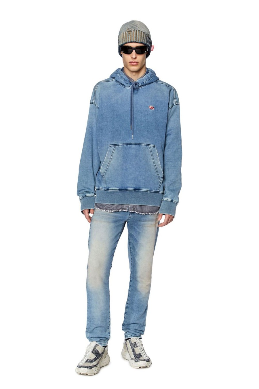 Men Diesel Sweaters | D-Um-Rib-Ne Light Blue