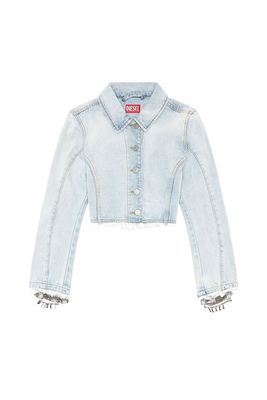 Women Diesel Outerwear And Jackets | De-Slichain-Fsd Light Blue