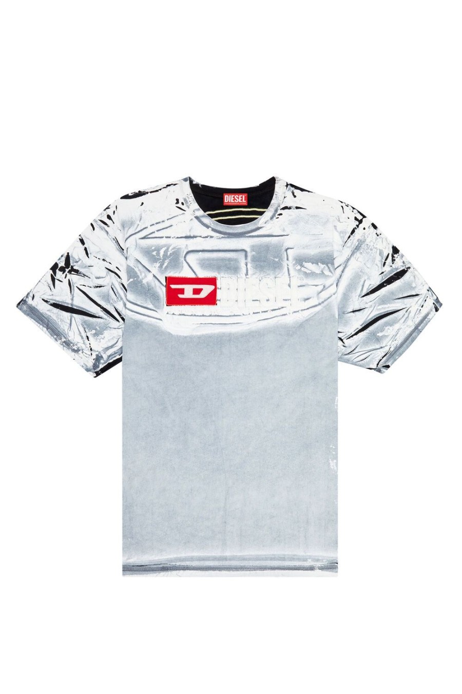 Men Diesel T-Shirts | T-Ox Blue/White