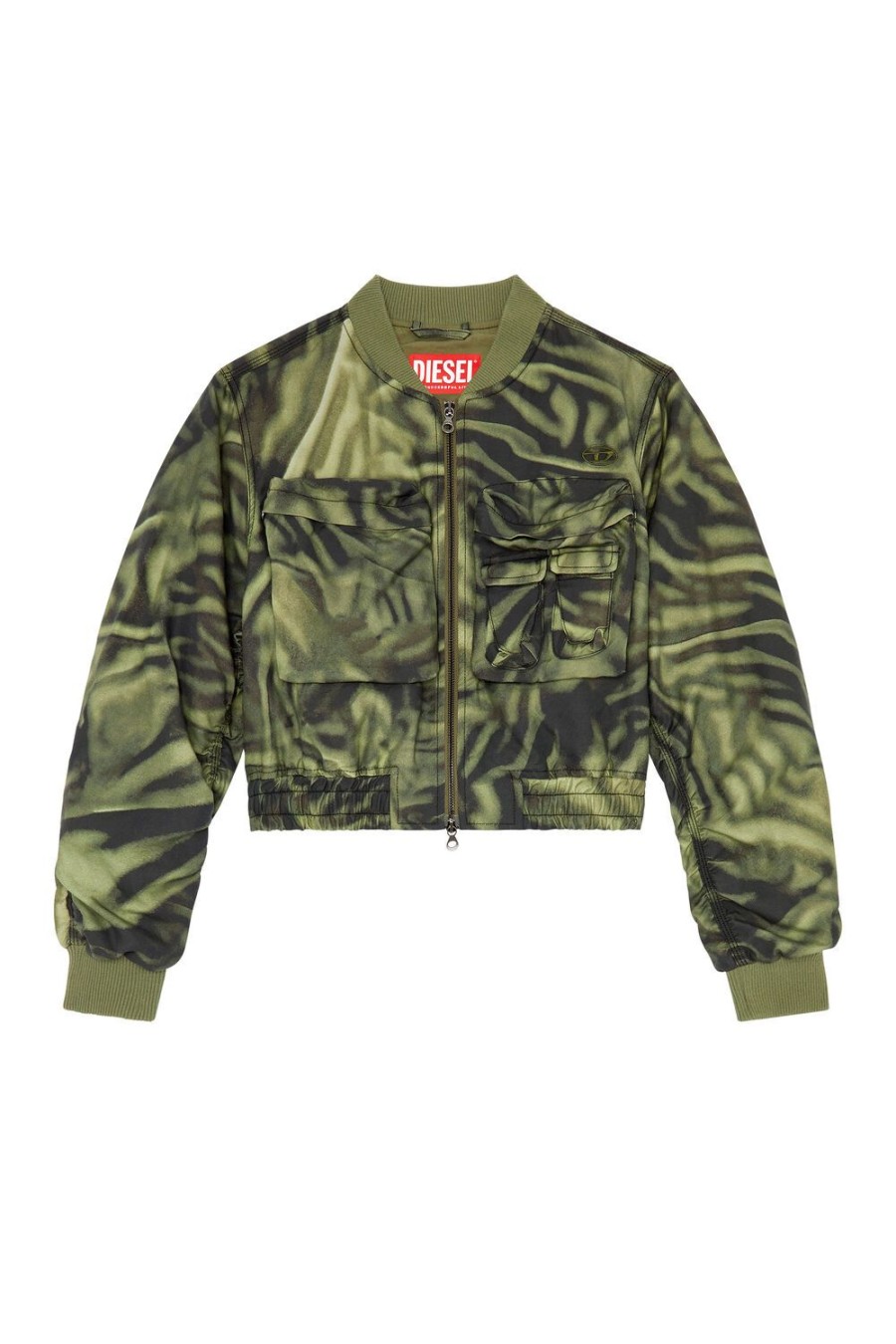 Women Diesel Outerwear And Jackets | G-Khlow Black/Green