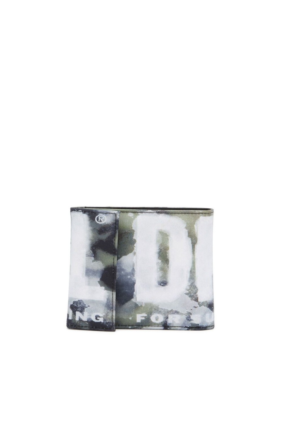 Men Diesel Wallets | Rave Bi-Fold Velcro White/Green