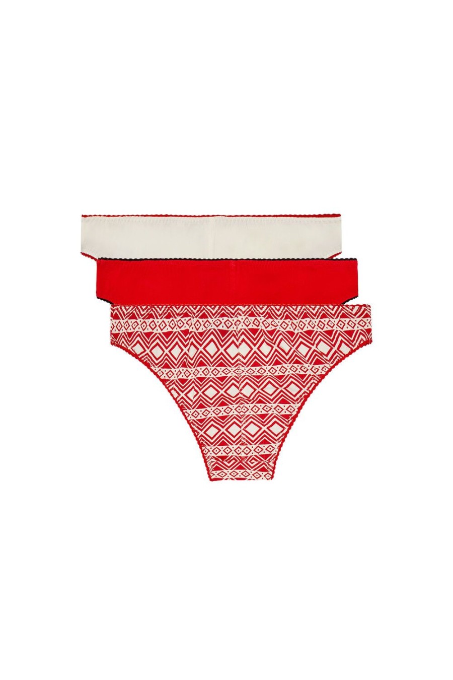 Women Diesel Underwear | Ufpn-Bonitas-X-Threepack Red/White