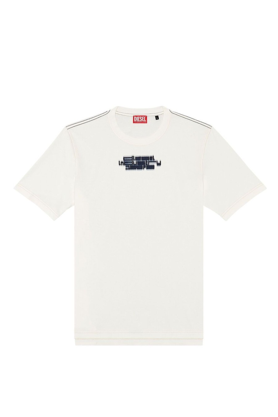 Men Diesel T-Shirts | T-Just-Slits-N6 White