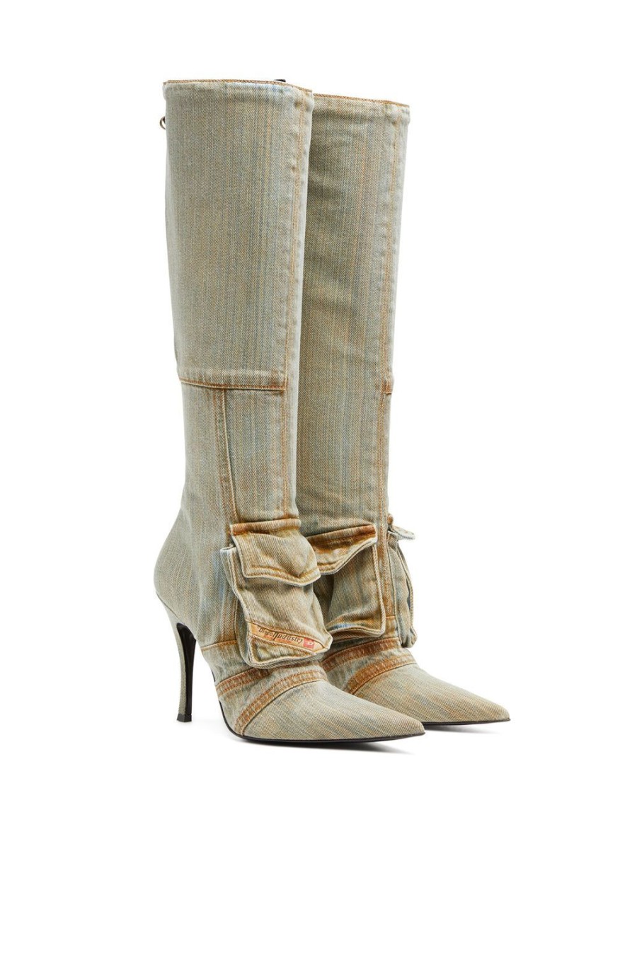 Women Diesel Boots | D-Venus Pocket Hbt Beige/Blue