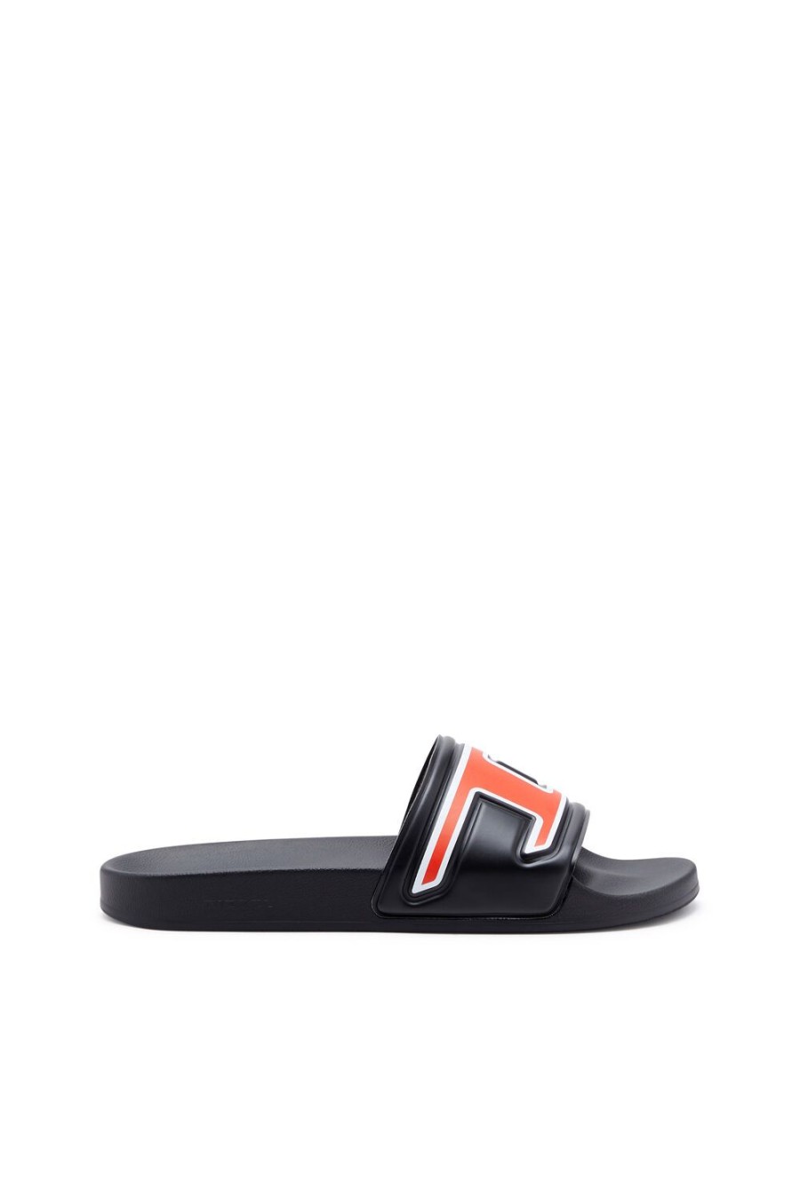 Men Diesel Rubber Slides | Sa-Mayemi D Black