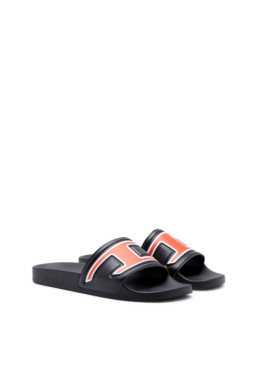 Men Diesel Rubber Slides | Sa-Mayemi D Black