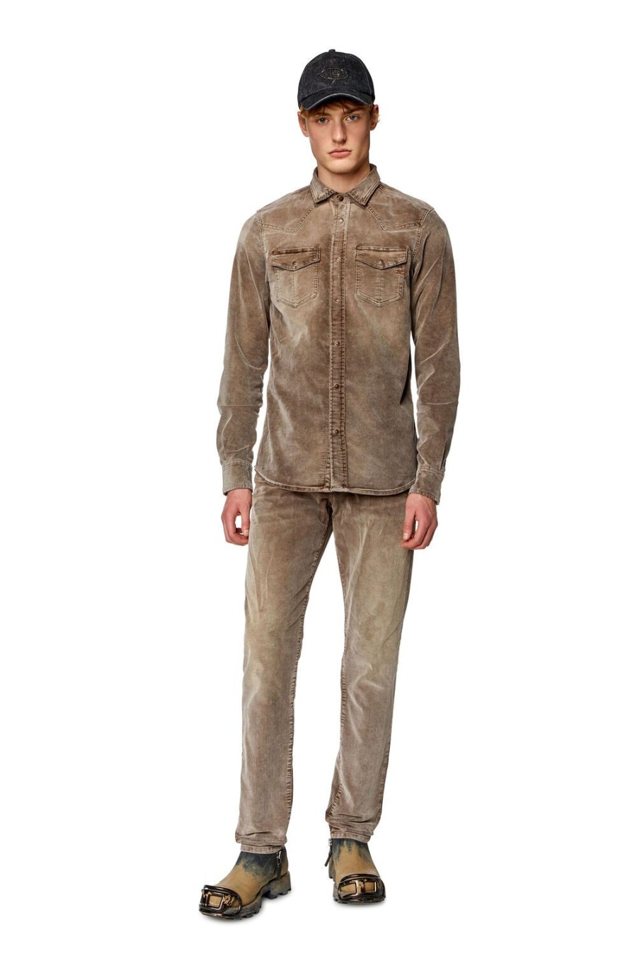 Men Diesel Shirts | D-Vega Light Brown