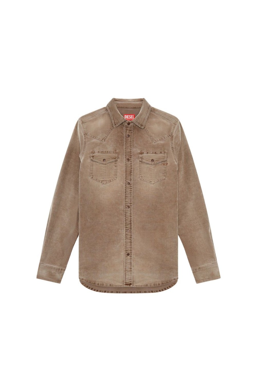 Men Diesel Shirts | D-Vega Light Brown